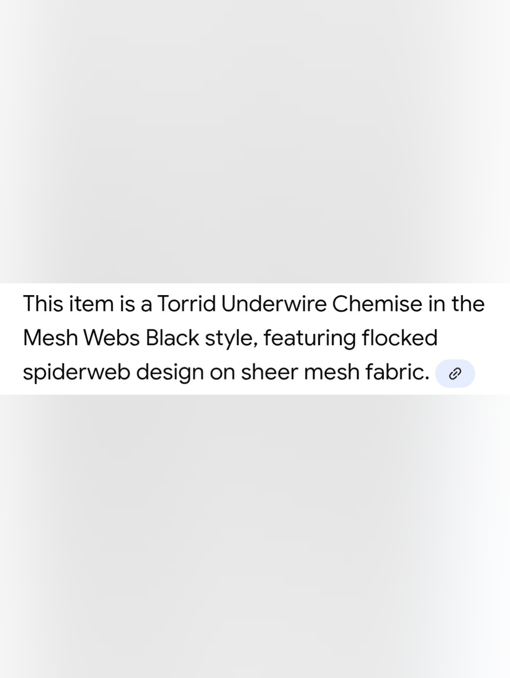 Torrid Underwire Chemise - Mesh Webs Black Style - Picture 6 of 11
